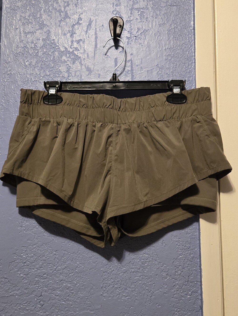 POPFLEX Supershort High Waist shorts Sz M Color Green Olive